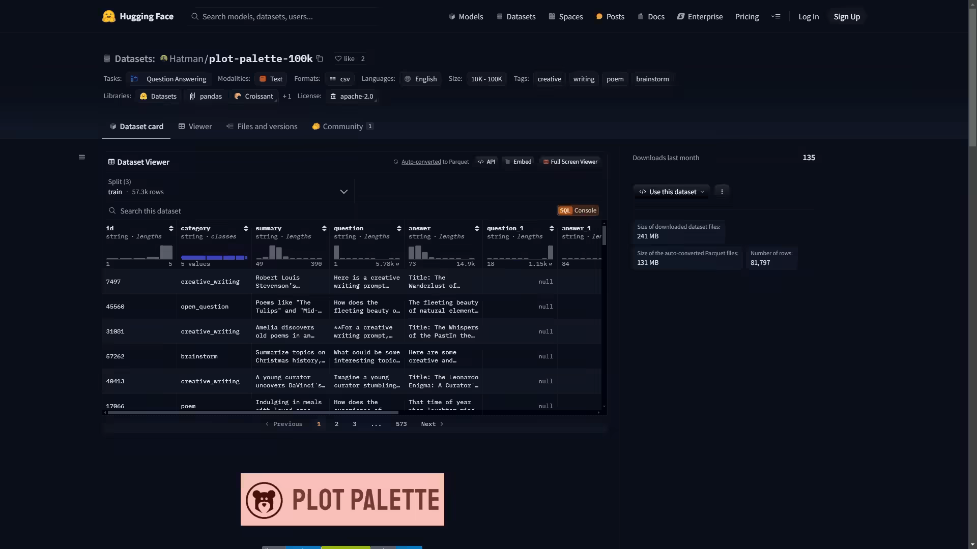 Plot Palette project
