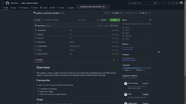 Stock Sentiment project