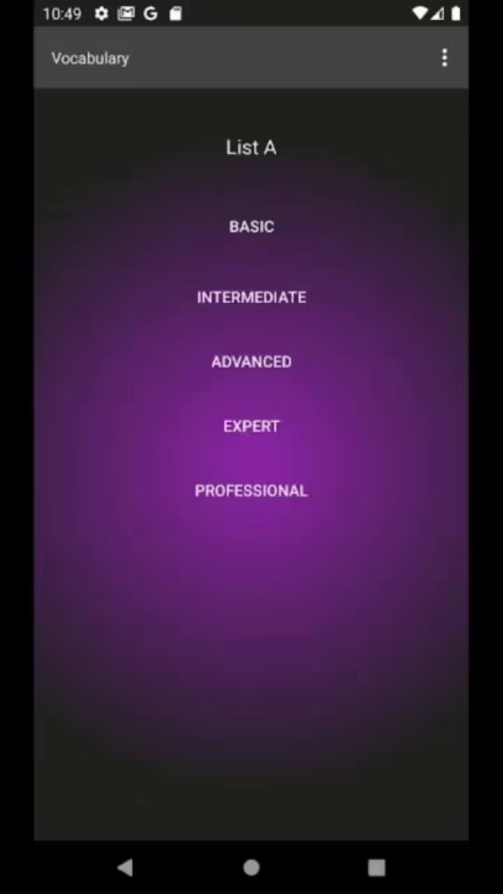 Vocabulary project